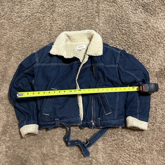 Vintage Pacsun Women's Sherpa Bomber denim jacket 00s size small - Picture 4 of 8